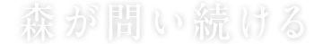 森が問い続ける